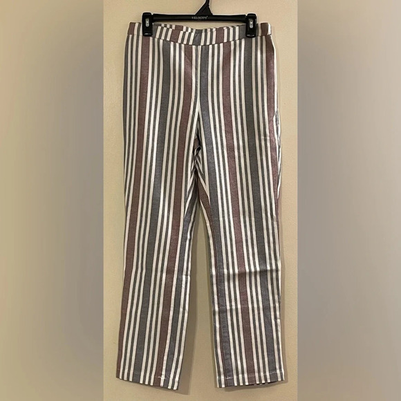 FREE PEOPLE NWOT Yard Stripe Mod Crop Pants - Picture 5 of 8